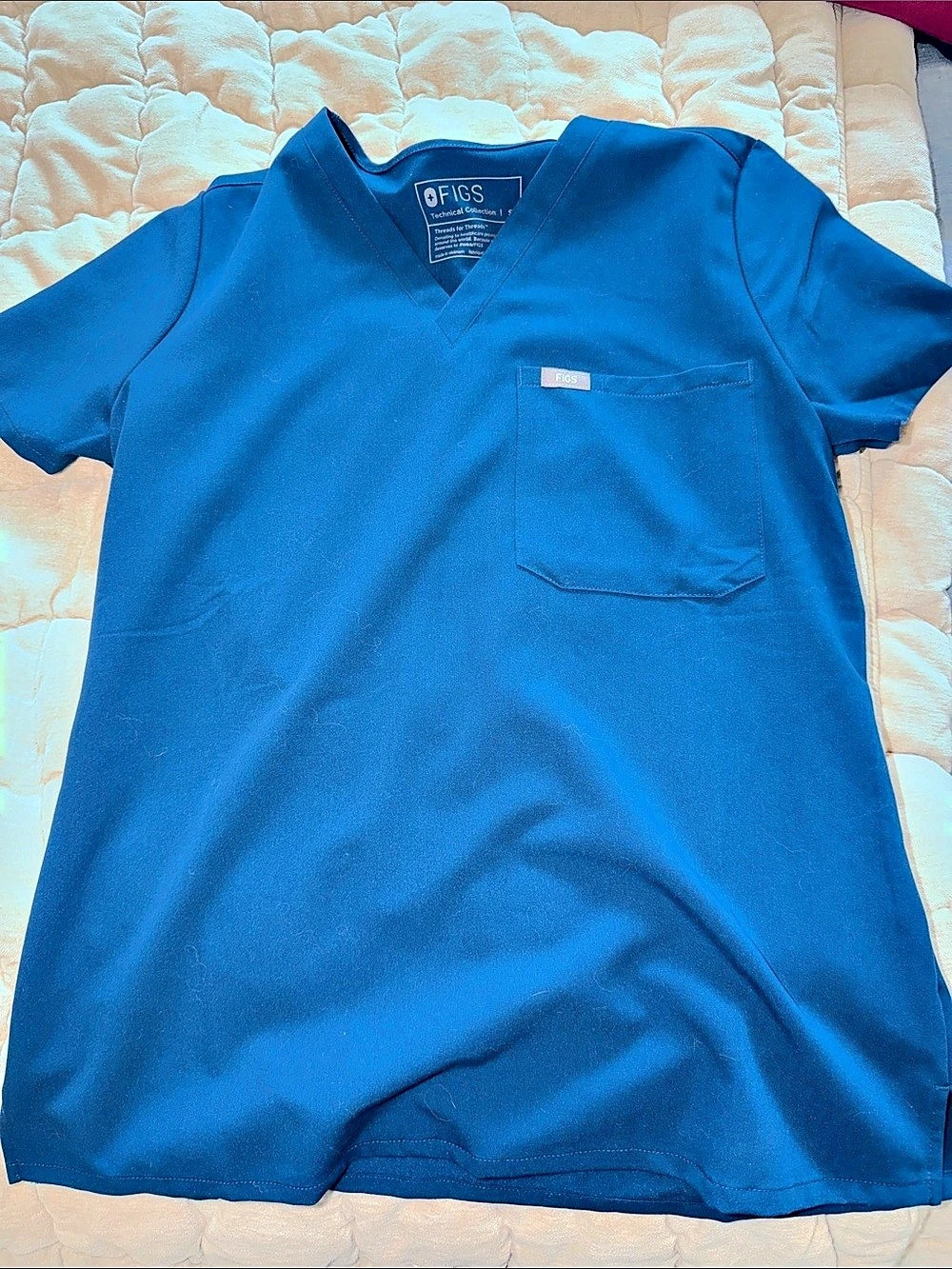 FIGS Catarina One-Pocket Scrub Top Dark Teal